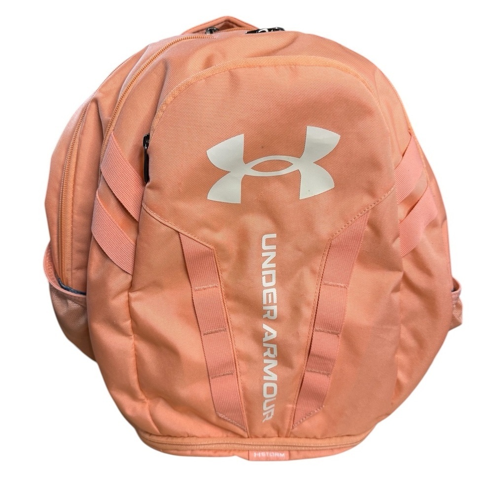 Under Armour Hustle 5.0 Bubble Peach Orange Dream Backpack